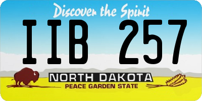 ND license plate IIB257