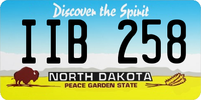 ND license plate IIB258