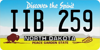 ND license plate IIB259