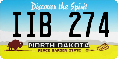 ND license plate IIB274
