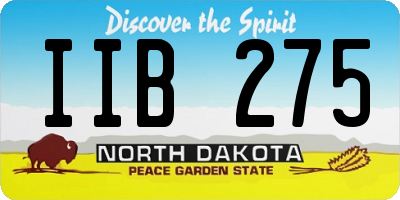 ND license plate IIB275