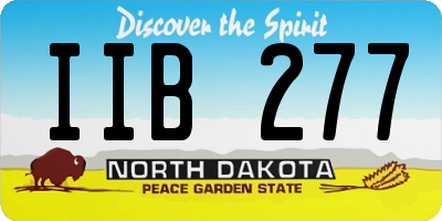 ND license plate IIB277