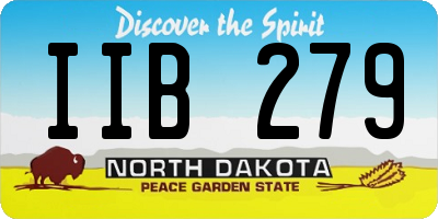 ND license plate IIB279