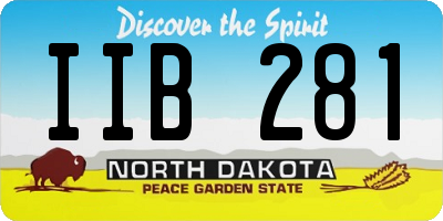 ND license plate IIB281