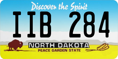 ND license plate IIB284