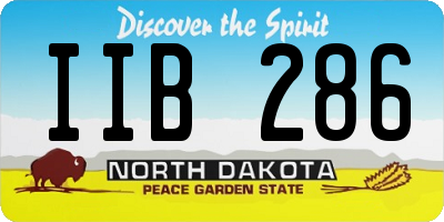 ND license plate IIB286
