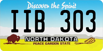 ND license plate IIB303