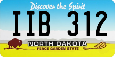 ND license plate IIB312