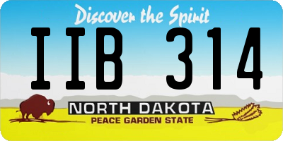 ND license plate IIB314