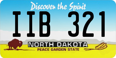 ND license plate IIB321