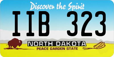 ND license plate IIB323