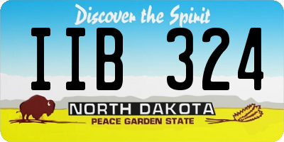 ND license plate IIB324