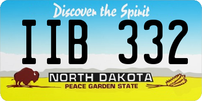 ND license plate IIB332