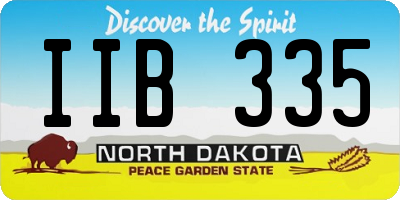 ND license plate IIB335