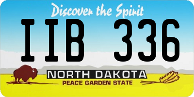 ND license plate IIB336