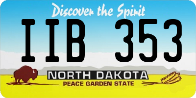 ND license plate IIB353