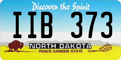ND license plate IIB373