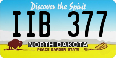 ND license plate IIB377