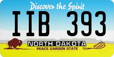ND license plate IIB393