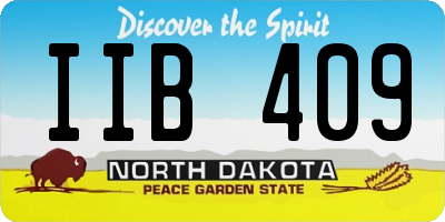 ND license plate IIB409