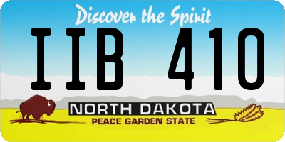 ND license plate IIB410