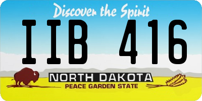ND license plate IIB416