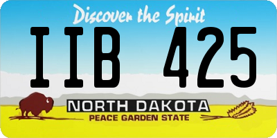 ND license plate IIB425