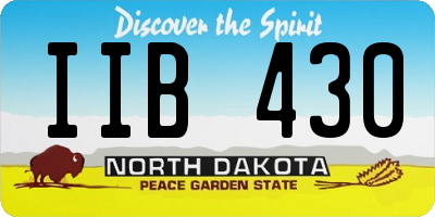 ND license plate IIB430