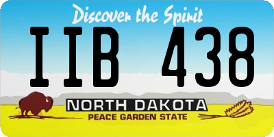 ND license plate IIB438