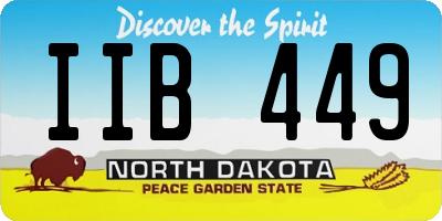 ND license plate IIB449