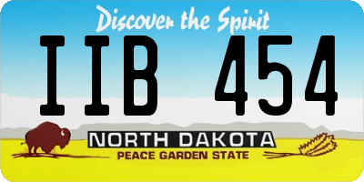 ND license plate IIB454