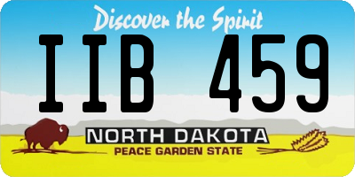 ND license plate IIB459