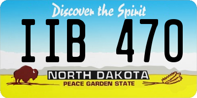 ND license plate IIB470