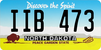 ND license plate IIB473