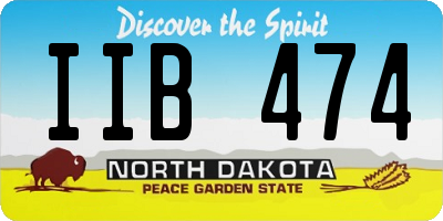 ND license plate IIB474