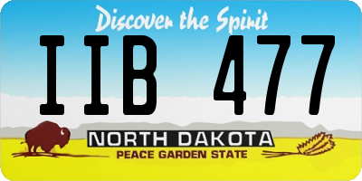 ND license plate IIB477