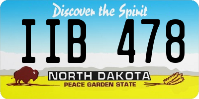 ND license plate IIB478