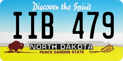 ND license plate IIB479