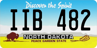 ND license plate IIB482