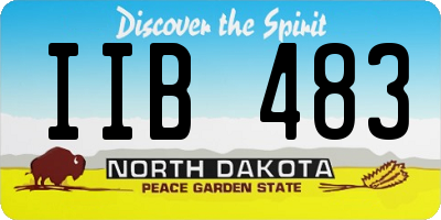 ND license plate IIB483