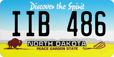 ND license plate IIB486