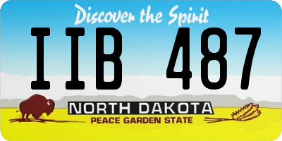 ND license plate IIB487