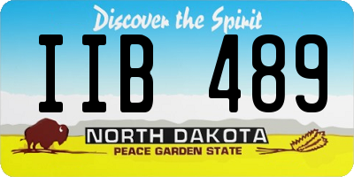 ND license plate IIB489