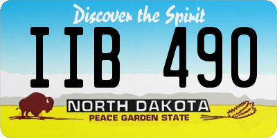 ND license plate IIB490