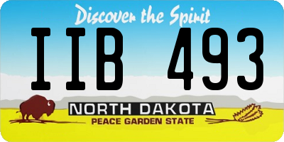 ND license plate IIB493