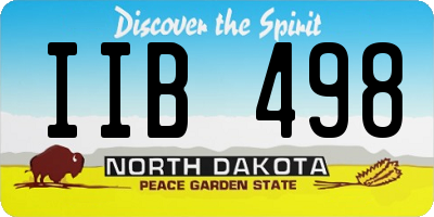 ND license plate IIB498