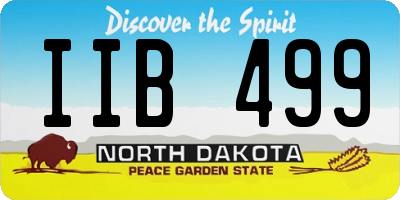 ND license plate IIB499
