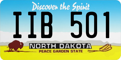 ND license plate IIB501