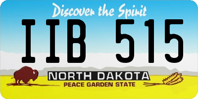 ND license plate IIB515