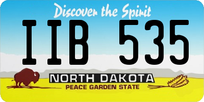 ND license plate IIB535
